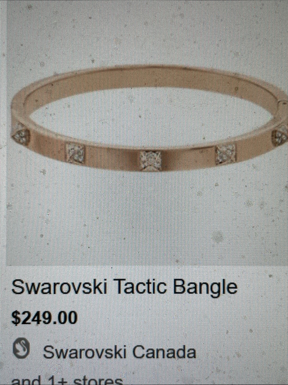 Swarovski “tactic” Rose Gold Crystal Diamond studded Bangle